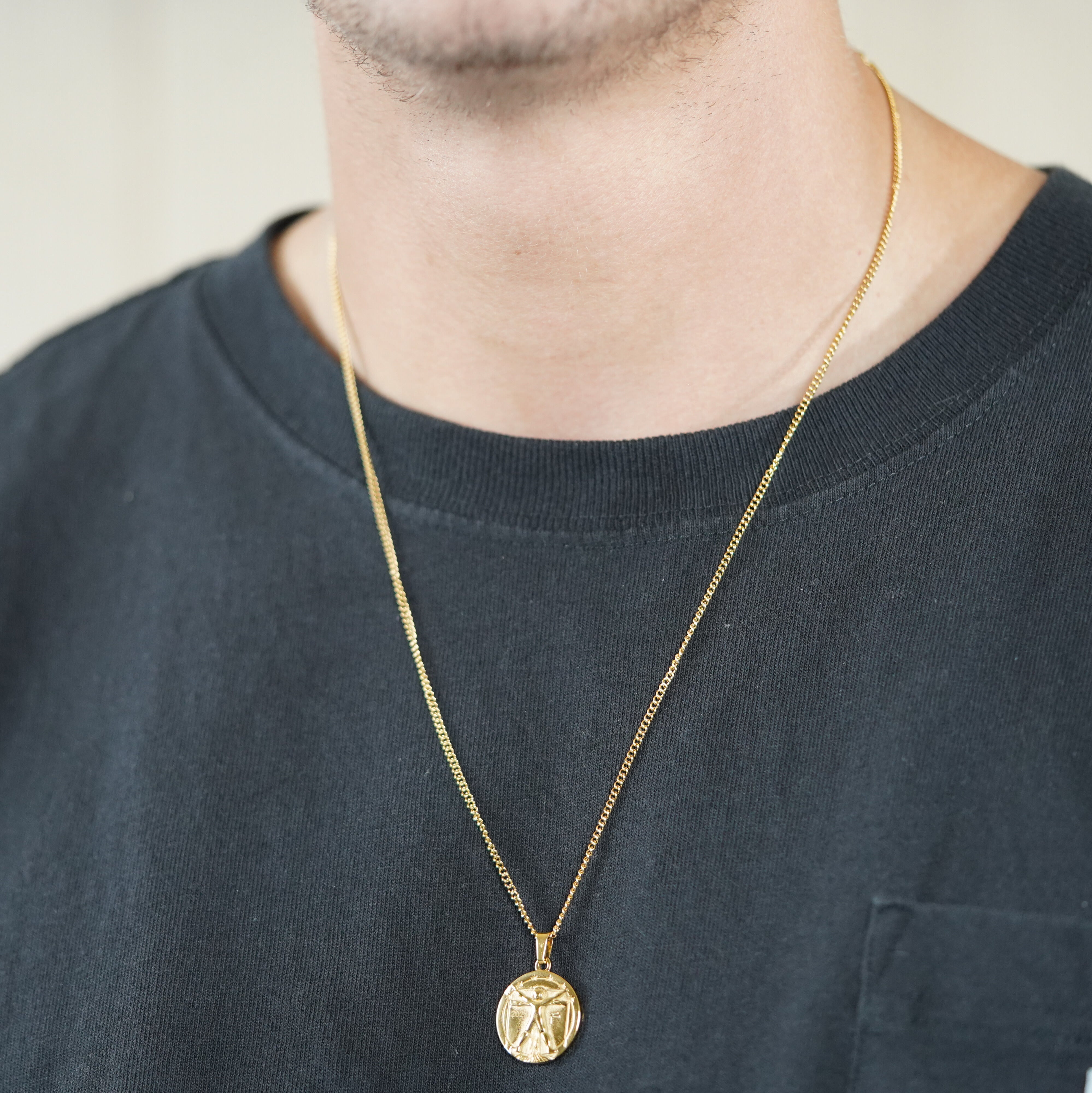 Vitruvian Pendant (Gold)