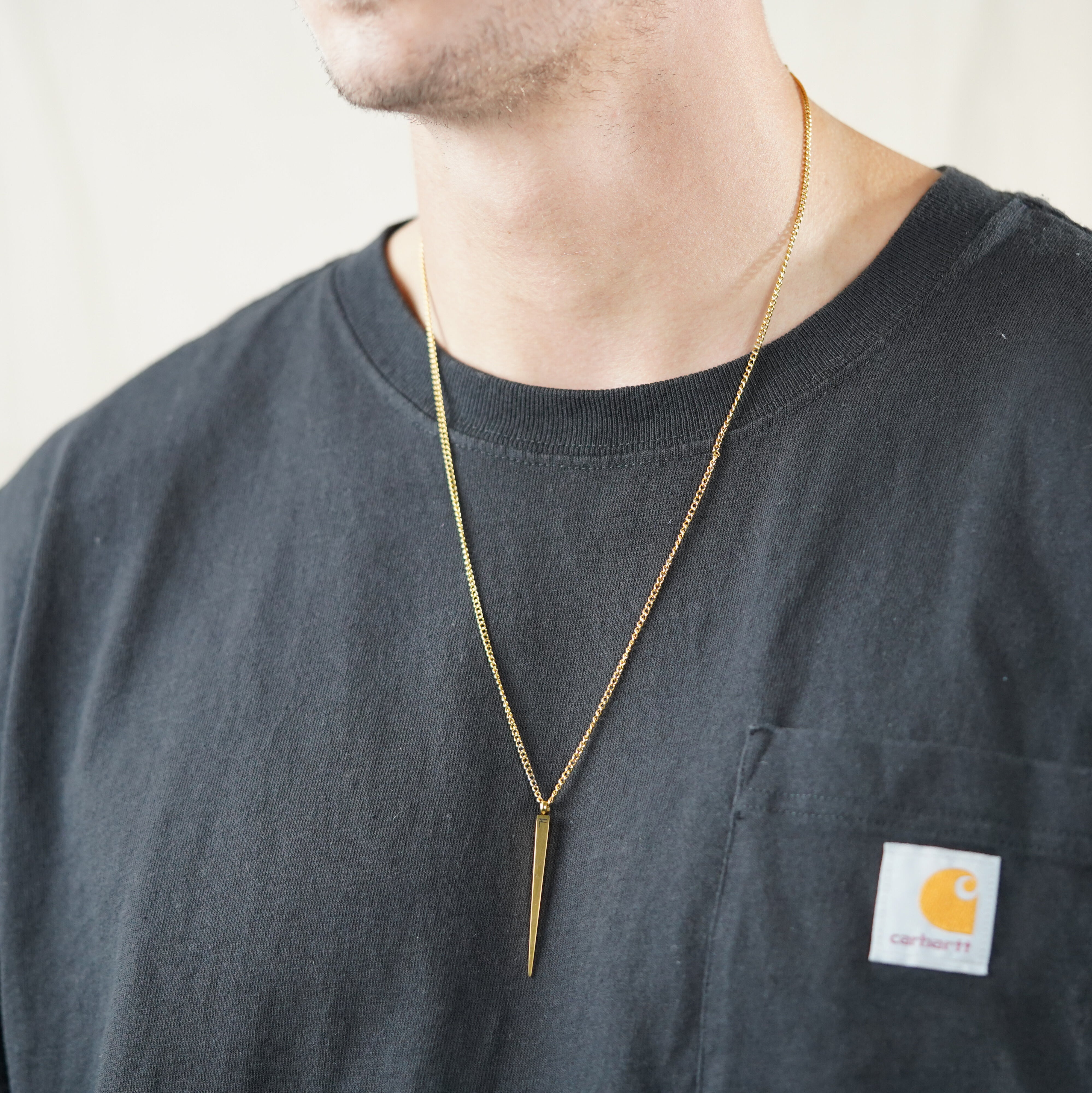 Square Spike Pendant (Gold)