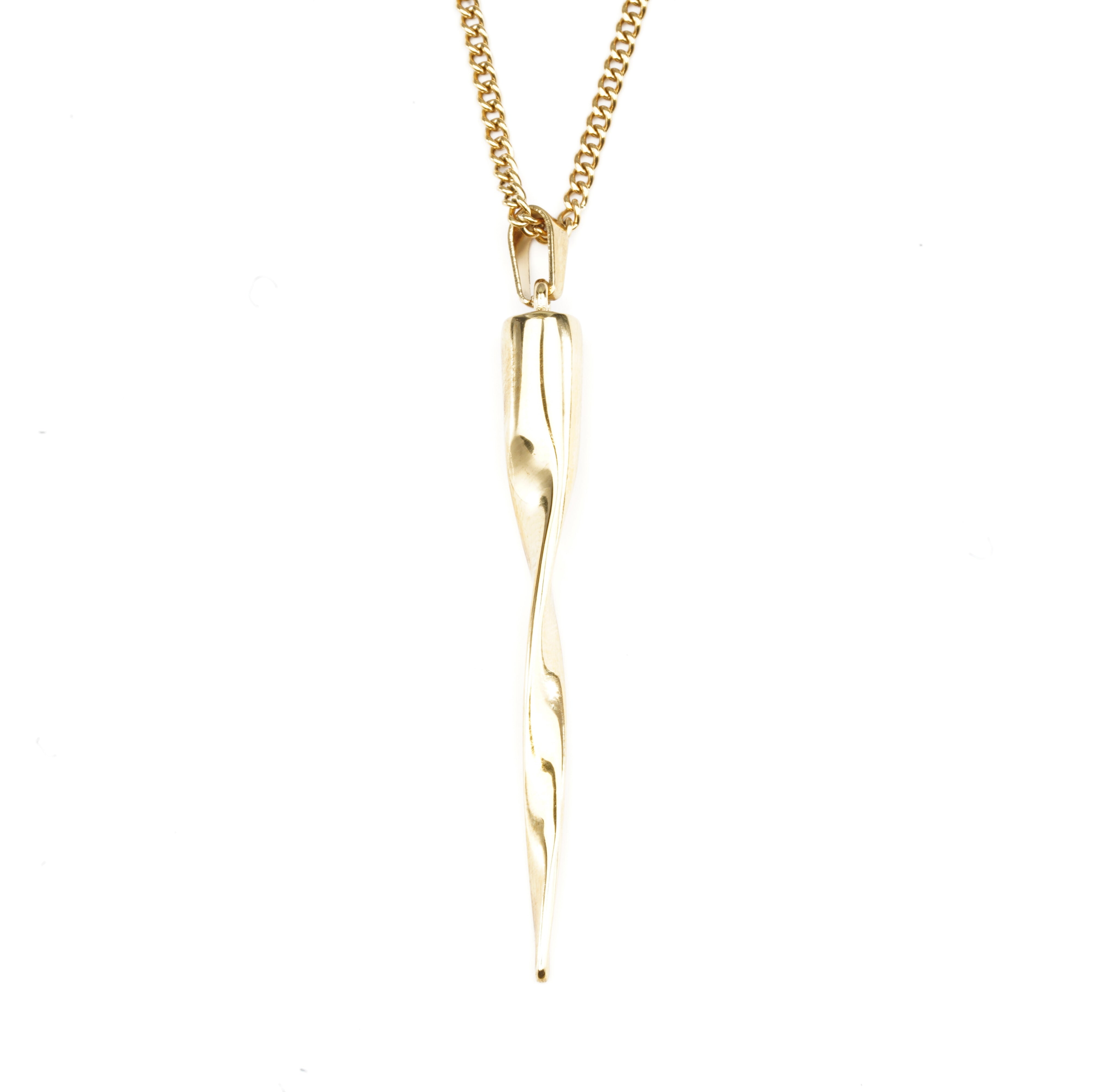 Twisted Spike Pendant (Gold)