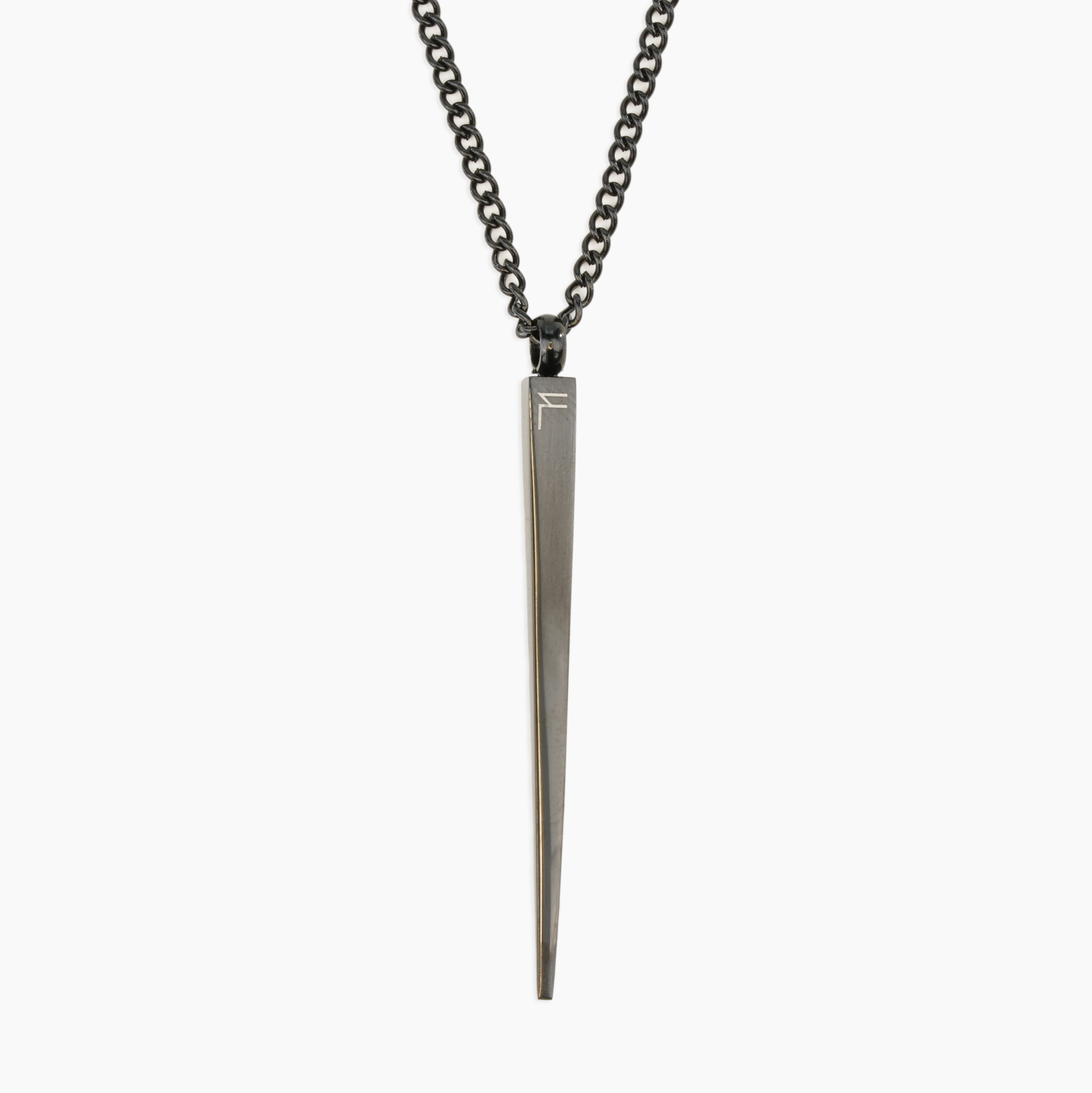 Square Spike Pendant (Black)