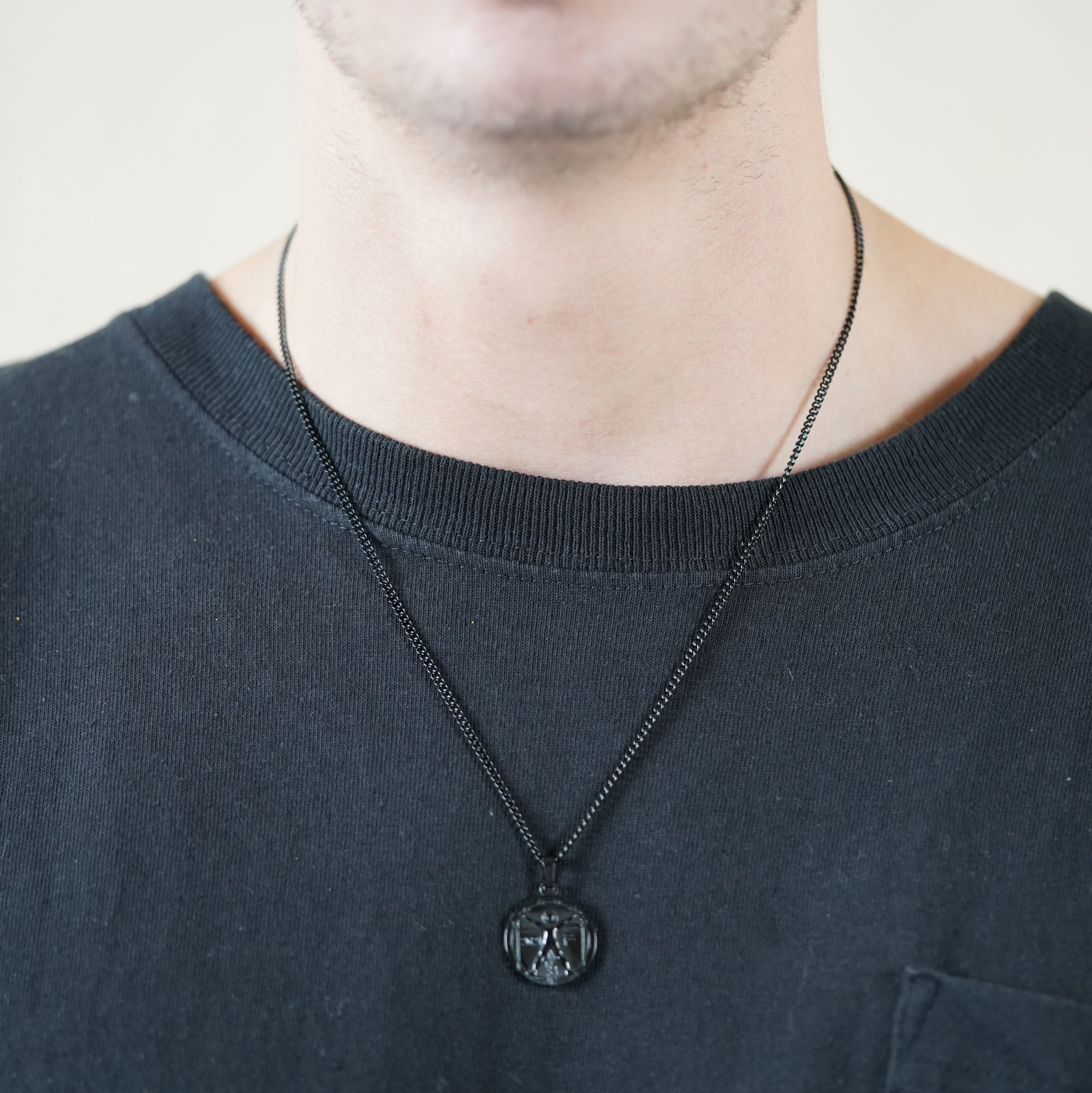 Vitruvian Pendant (Black)