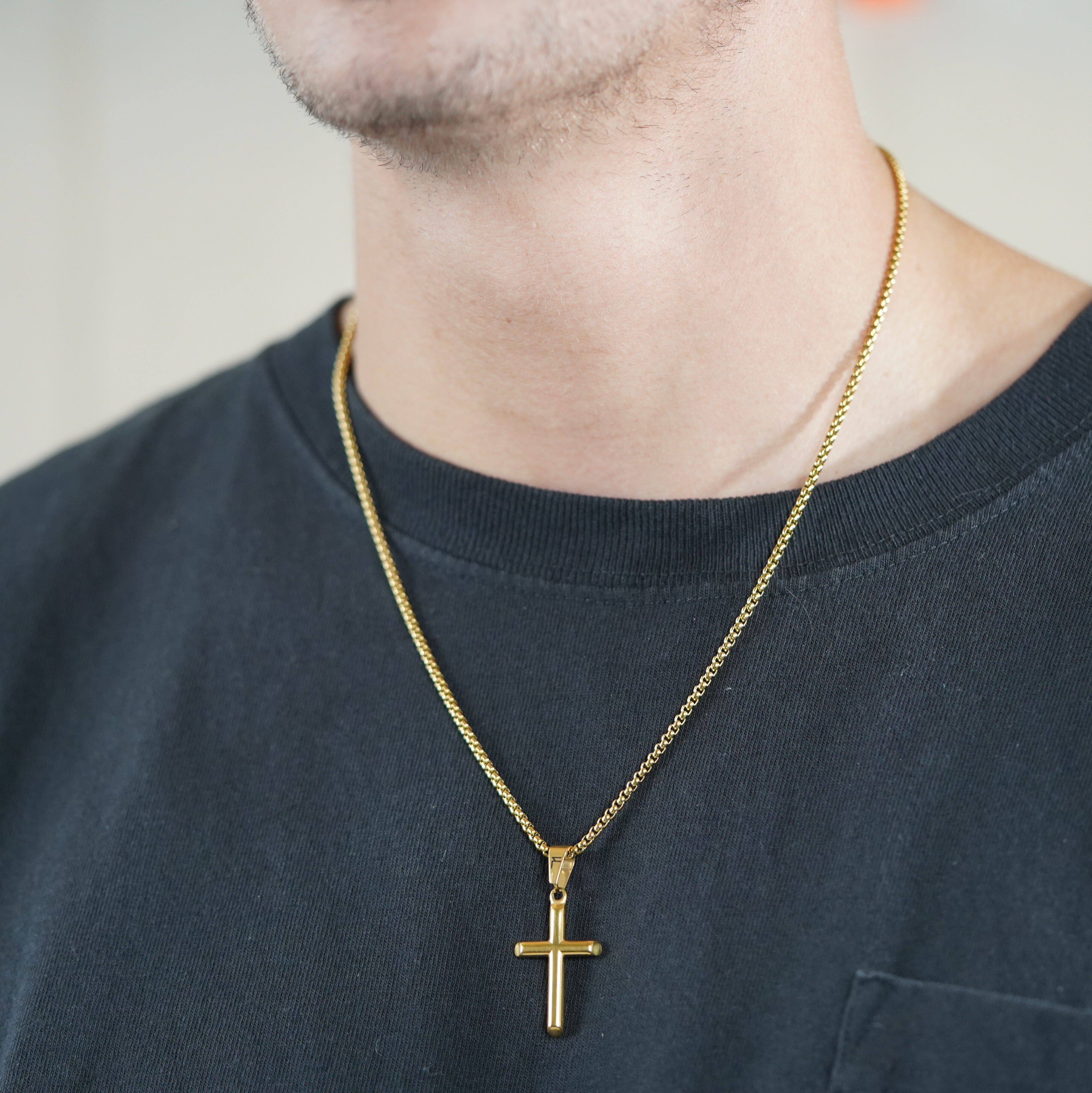 Spherical Cross Pendant (Gold)