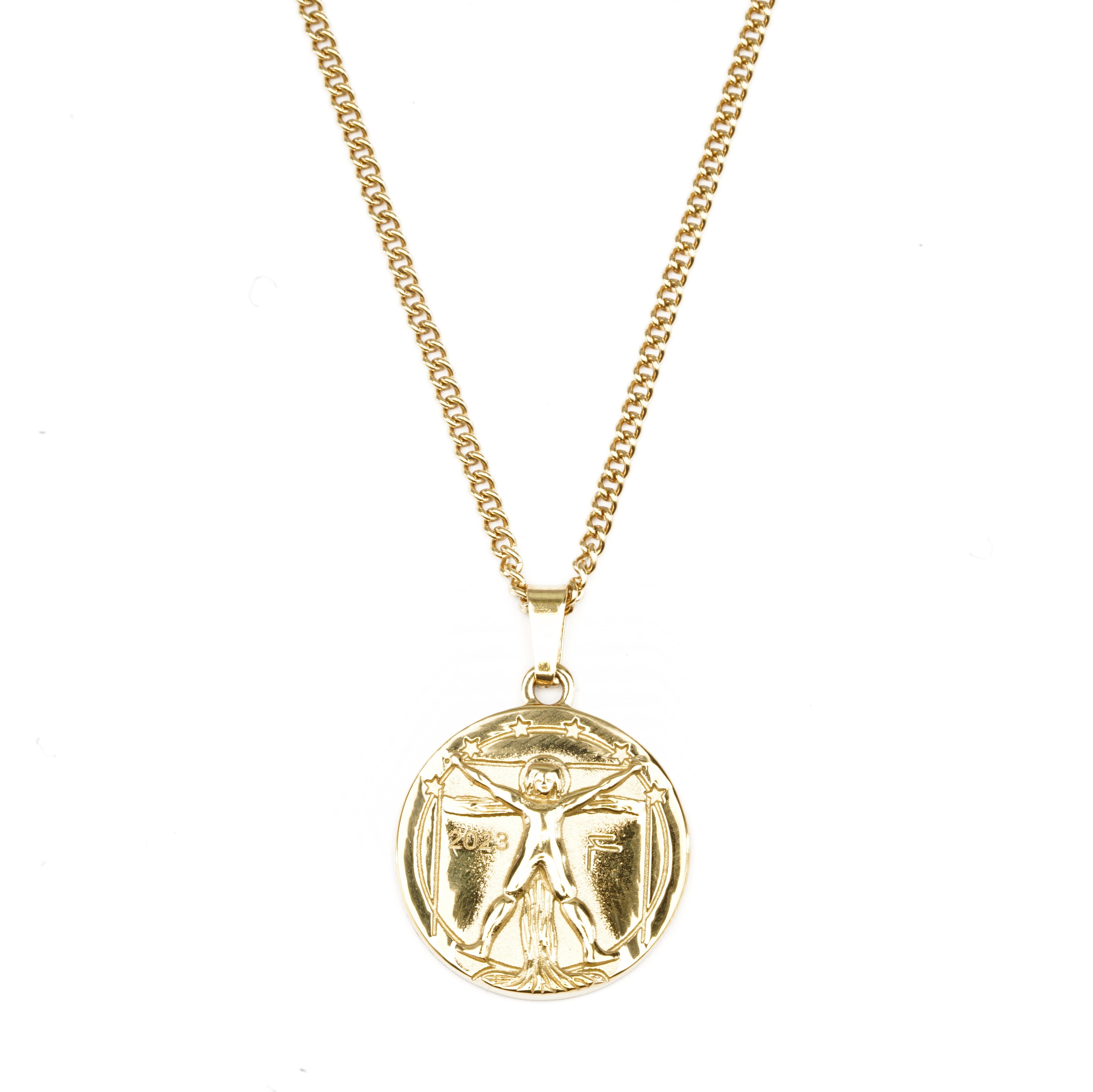 Vitruvian Pendant (Gold)