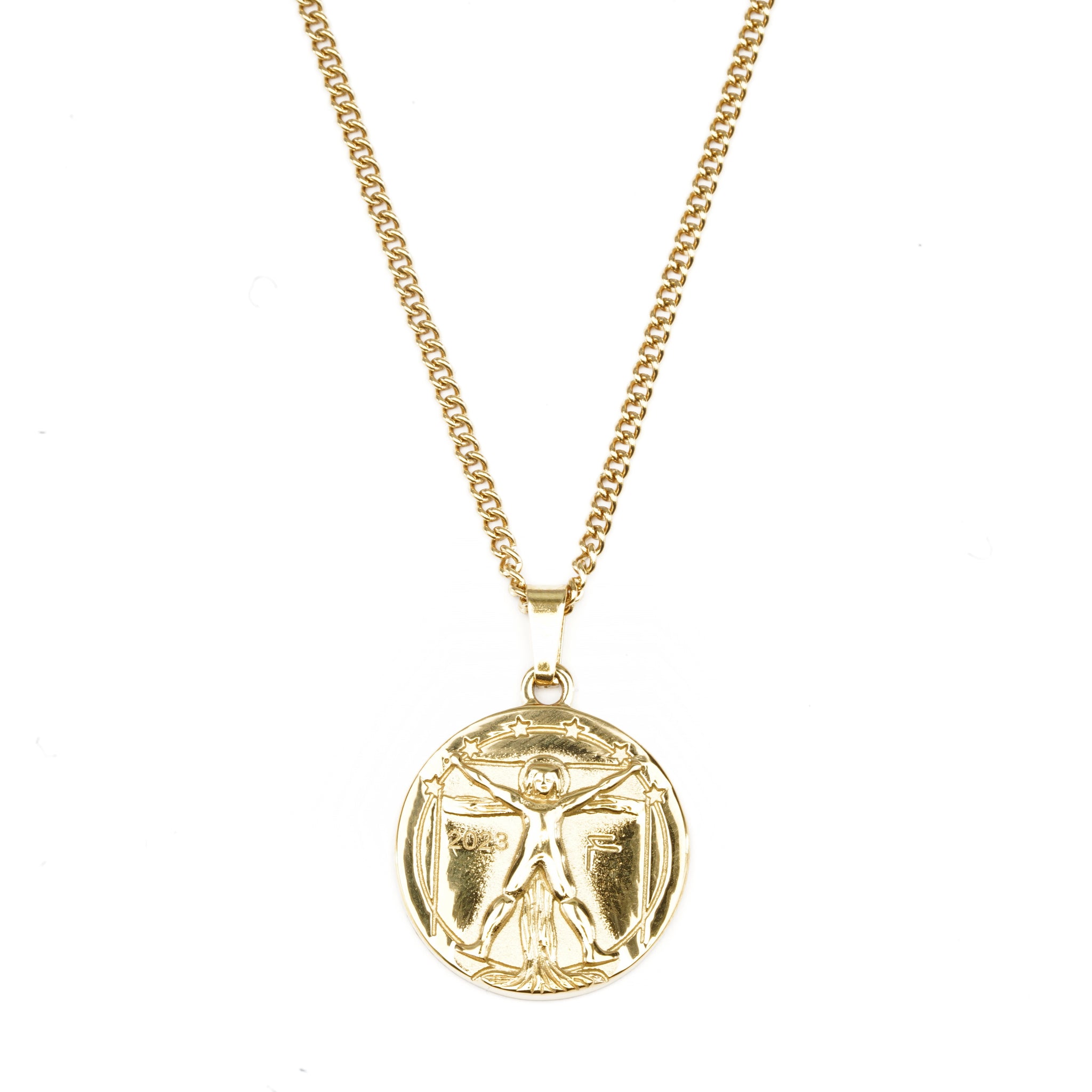 Vitruvian Pendant (Gold)