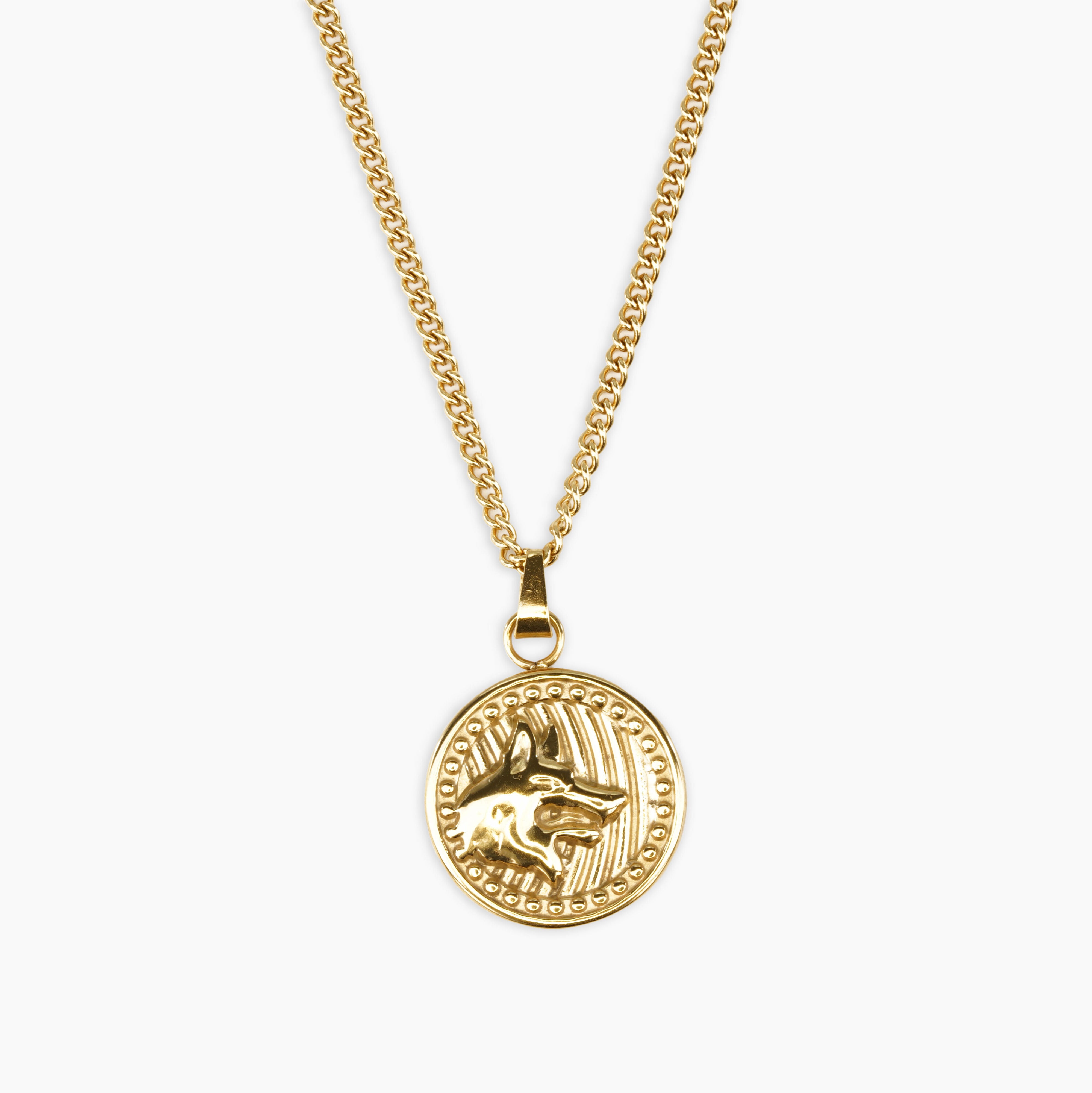 Wolf Pendant Gold