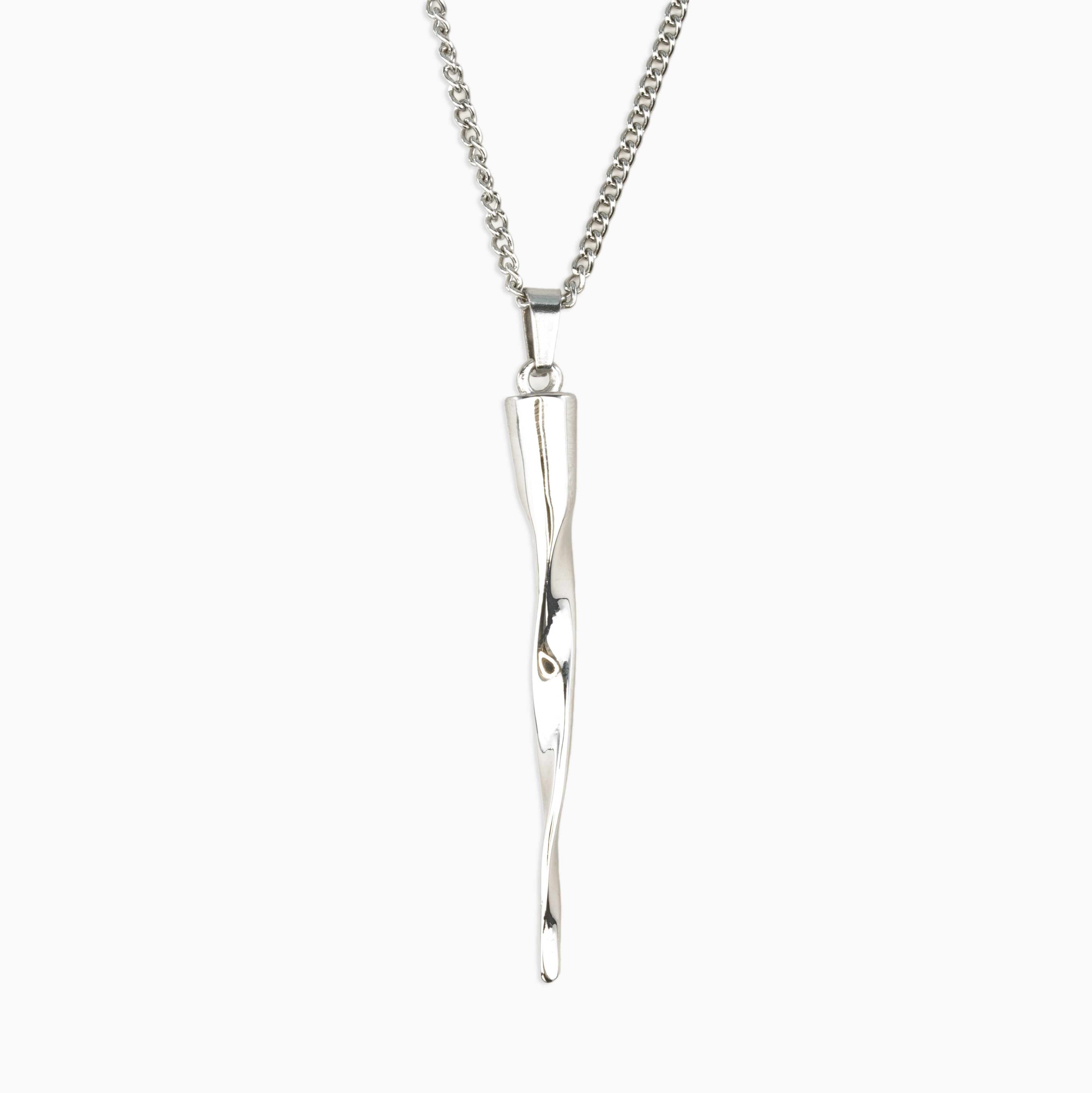 Twisted Spike Pendant (Silver)