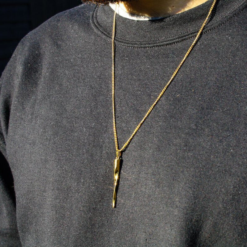 Twisted Spike Pendant (Gold)