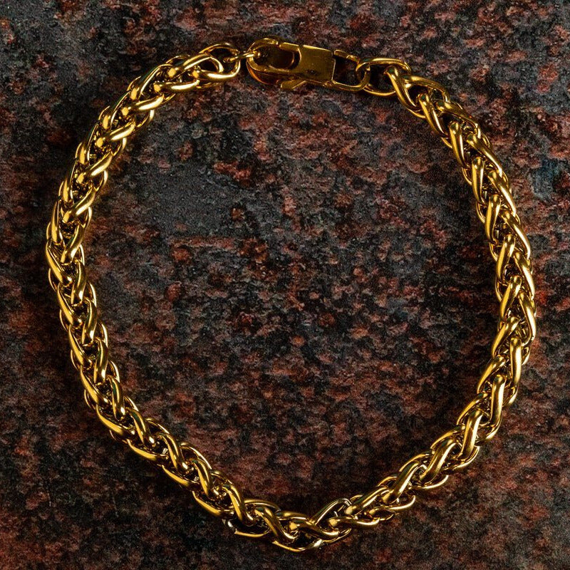 Wheat Bracelet (Gold) 6mm
